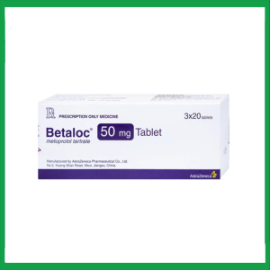 Thuốc Betaloc 50mg điều trị tăng huyết áp, dự phòng đau thắt ngực (3 vỉ x 20 viên)