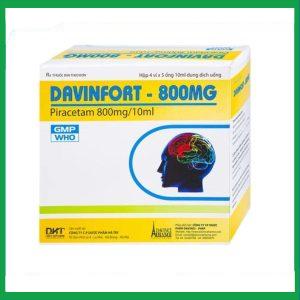 Dung dịch Davinfort 800mg/10ml Hataphar điều trị chứng chóng mặt (20 ống x 10ml)
