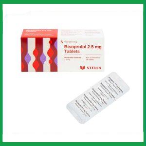 Thuốc Bisoprolol 2.5mg Tablets Stella điều trị tăng huyết áp, đau thắt ngực mạn tính ổn định (3 vỉ x 10 viên)