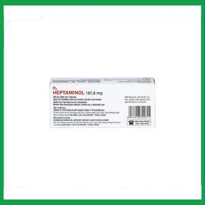 Nhà Thuốc Thành Hương - Thuốc Heptaminol 187,8mg điều trị triệu chứng trong hạ huyết áp tư thế (2 vỉ x 10 viên) 4 Nhà Thuốc Thành Hương - 4 10