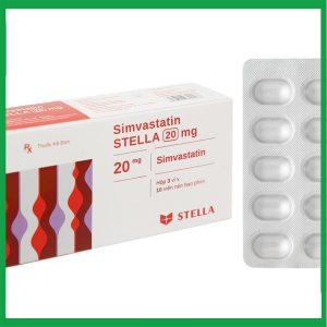 Thuốc Simvastatin Stella 20mg điều trị tăng cholesterol máu (3 vỉ x 10 viên)