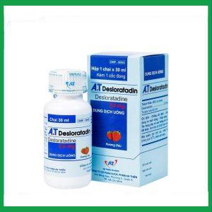 Dung dịch uống A.T Desloratadin giảm triệu chứng viêm mũi dị ứng, mày đay (30ml)