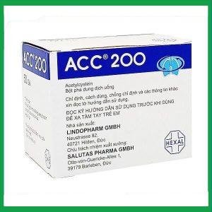 Bột pha dung dịch uống ACC 200 tiêu nhầy trong bệnh phế quản-phổi (50 gói)