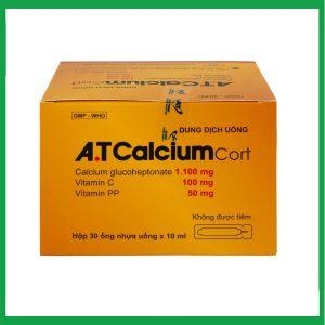 Dung dịch uống A.T Calcium Cort An Thiên bổ sung vitamin và khoáng chất cho cơ thể (30 ống x 10ml)