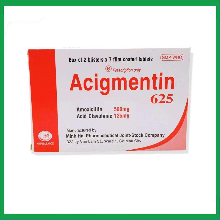 Acigmentin-625mg.jpg Nhà Thuốc Thành Hương - Acigmentin 625mg