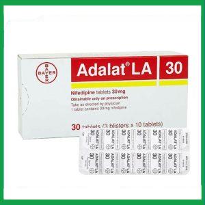 Adalat LA 30 trị tăng huyết áp, đau thắt ngực (3 vỉ x 10 viên)
