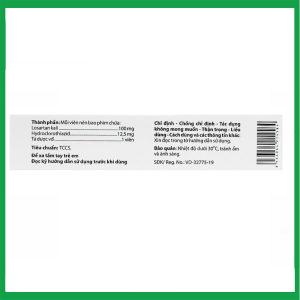 Nhà Thuốc Thành Hương - Thuốc agiLosart-H 100/12,5 Agimexpharm điều trị tăng huyết áp vô căn (3 vỉ x 10 viên) 1 Nhà Thuốc Thành Hương - AgiLosart H 100 125 2