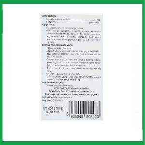 Nhà Thuốc Thành Hương - Thuốc Allerfar Pharmedic điều trị viêm mũi dị ứng, các triệu chứng dị ứng (10 vỉ x 20 viên) 1 Nhà Thuốc Thành Hương - Allerfar1