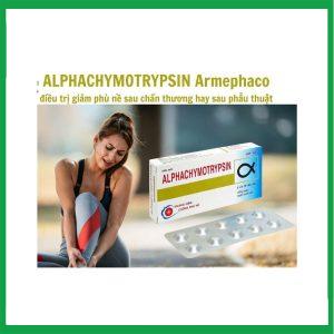 Nhà Thuốc Thành Hương - Thuốc kháng viêm dạng men ALPHACHYMOTRYPSIN (Armephaco) hộp 2 vỉ x 10 viên 1 Nhà Thuốc Thành Hương - Alphachymotrypsin Armephaco 2