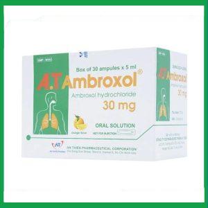 Nhà Thuốc Thành Hương - Dung dịch uống A.T Ambroxol 30mg làm loãng nhầy trong bệnh viêm phế quản (30 ống x 5ml) 3 Nhà Thuốc Thành Hương - Ambroxol 30mg 1