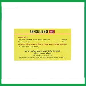 Nhà Thuốc Thành Hương - Thuốc Ampicillin MKP 500 Mekophar điều trị nhiễm khuẩn (10 vỉ x 10 viên) 1 Nhà Thuốc Thành Hương - Ampicillin 500mg 2