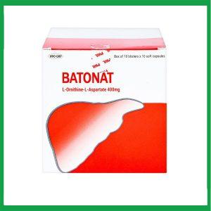 Thuốc Batonat 400mg Phil điều trị bệnh viêm gan cấp tính, viêm gan mạn tính (10 vỉ x 10 viên)