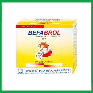 Siro Befabrol 15mg Bepharco tiêu chất nhầy đường hô hấp (20 gói x 5ml)