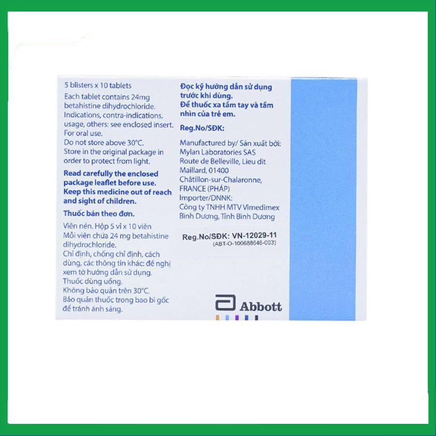 Betaserc-24mg-3.jpg Nhà Thuốc Thành Hương - Betaserc 24mg 3