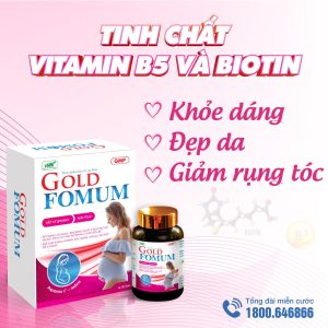 Nhà Thuốc Thành Hương - Goldfomum - Viên uống bổ sung vitamin cho bà bầu (Hộp 30 viên) 7 Nhà Thuốc Thành Hương - Biotin 02