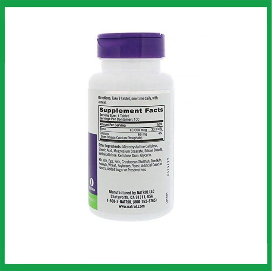 Biotin-10000mcg-Natrol1.jpg Nhà Thuốc Thành Hương - Biotin 10000mcg Natrol1