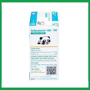 Nhà Thuốc Thành Hương - Bột pha hỗn dịch uống Cefpodoxim 100-HV điều trị nhiễm khuẩn (10 gói x 3g) 1 Nhà Thuốc Thành Hương - Cefpodoxim 2