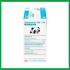 Nhà Thuốc Thành Hương - Bột pha hỗn dịch uống Cefpodoxim 100-HV điều trị nhiễm khuẩn (10 gói x 3g) 2 Nhà Thuốc Thành Hương - Cefpodoxim 3