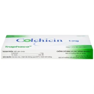 Nhà Thuốc Thành Hương - Thuốc Colchicin 1mg Traphaco phòng tái phát viêm khớp do gút và điều trị dài ngày bệnh gút (1 vỉ x 20 viên) 2 Nhà Thuốc Thành Hương - Colchicin 1mg Traphaco 2