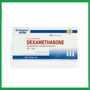 Dung dịch tiêm Dexamethasone 4mg/ml Hải Dương điều trị trạng thái hen, bệnh dị ứng nặng (10 ống x 1ml)