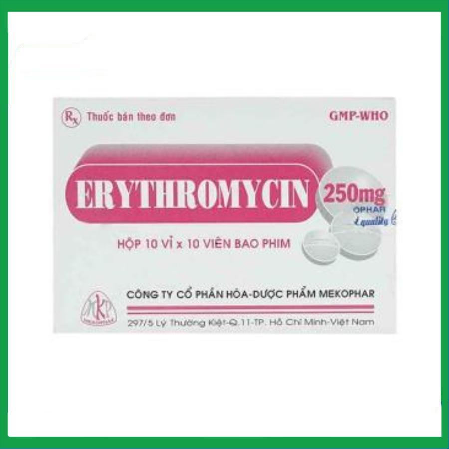 Erythromycin-250mg-MKP.jpg Nhà Thuốc Thành Hương - Erythromycin 250mg MKP