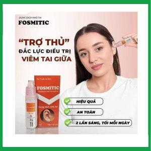 Nhà Thuốc Thành Hương - Thuốc nhỏ tai Fosmitic 150mg/5ml trị viêm tai giữa, viêm màng nhĩ, viêm tai ngoài (Hộp 1 ống 5ml) 2 Nhà Thuốc Thành Hương - Fosmitic1