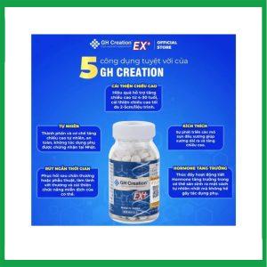 Nhà Thuốc Thành Hương - GH Creation EX+ , Viên uống tăng chiều cao chính hãng của Nhật, hộp 270 viên 1 Nhà Thuốc Thành Hương - GH Creation EX 2