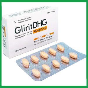 Thuốc GliritDHG 500mg/2,5mg điều trị đái tháo đường tuýp 2 (3 vỉ x 10 viên)