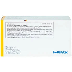 Nhà Thuốc Thành Hương - Thuốc Glucophage XR 500mg Merck điều trị tiểu đường type 2 (4 vỉ x 15 viên) 3 Nhà Thuốc Thành Hương - Glucophage XR 500mg 3