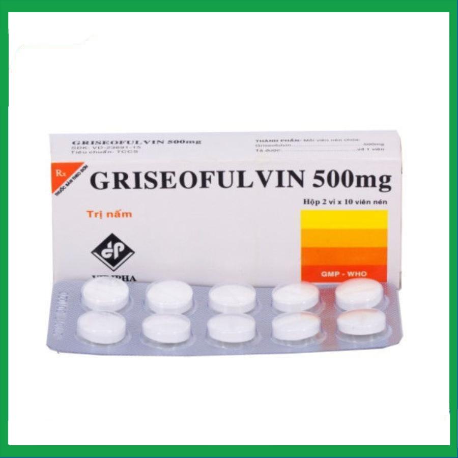 Griseofulvin-500mg.jpg Nhà Thuốc Thành Hương - Griseofulvin 500mg