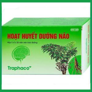 Viên bao đường Hoạt Huyết Dưỡng Não Traphaco (5 vỉ x 20 viên)