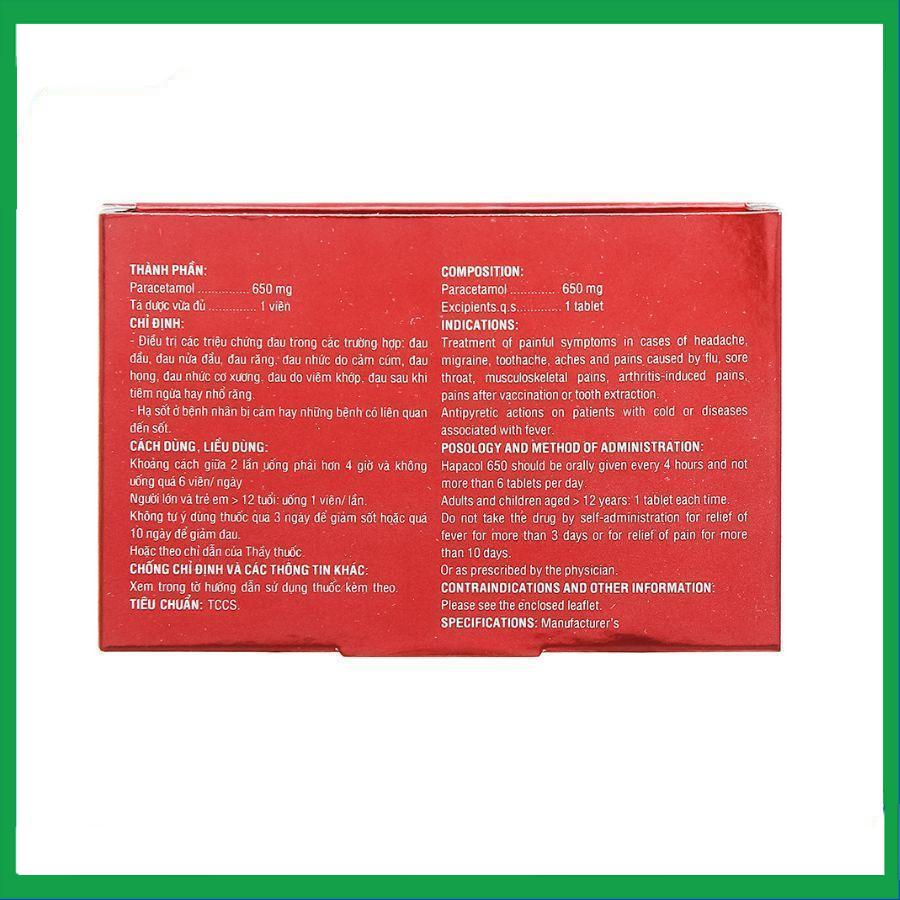 Hapacol-650mg-10vi-x-10vien-2.jpg Nhà Thuốc Thành Hương - Hapacol 650mg 10vi x 10vien 2