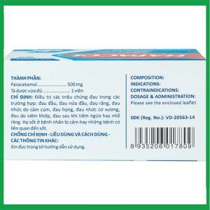 Nhà Thuốc Thành Hương - Thuốc Hapacol Blue 500 DHG điều trị đau đầu, đau nửa đầu 3 Nhà Thuốc Thành Hương - Hapacol Blue1