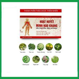 Nhà Thuốc Thành Hương - Viên uống Hoạt Huyết Minh Não Khang hỗ trợ hoạt huyết, giảm đau đầu, chóng mặt, mất ngủ (3 vỉ x 10 viên) 1 Nhà Thuốc Thành Hương - Hoat Huyet Minh Nao Khang 1