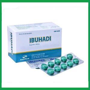 Thuốc giảm đau, kháng viêm Ibuhadi 400mg Hadiphar