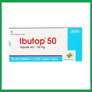 Thuốc Ibutop 50 điều trị viêm dạ dày, chướng bụng, đau bụng, chán ăn, ợ nóng (2 vỉ x 10 viên)