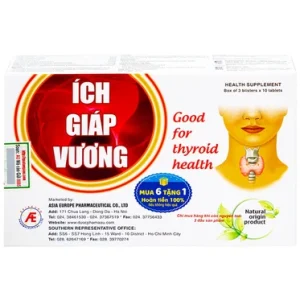 Viên uống Ích Giáp Vương Á Âu hỗ trợ giảm sự tiến triển của bướu cổ lành tính (3 vỉ x 10 viên)