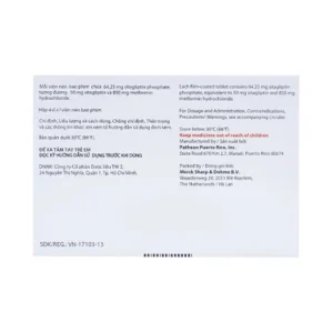 Nhà Thuốc Thành Hương - Janumet 50mg 850mg 1