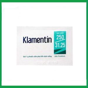 Nhà Thuốc Thành Hương - Cốm pha hỗn dịch uống Klamentin 250/31.25 điều trị nhiễm khuẩn đường hô hấp, đường tiết niệu (24 gói) 2 Nhà Thuốc Thành Hương - Klamentin 3