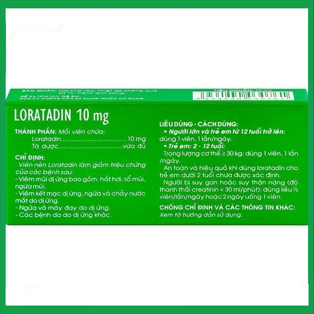Loratadin-10mg-Traphaco-3.jpg Nhà Thuốc Thành Hương - Loratadin 10mg Traphaco 3