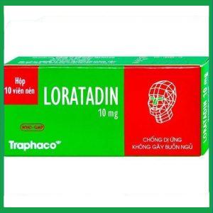 Viên nén Loratadin 10mg giảm viêm mũi dị ứng, ngứa và mày đay (1 vỉ x 10 viên)