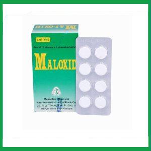 Viên nhai Maloxid Mekophar điều trị viêm dạ dày, ợ chua, thừa acid dịch vị (10 vỉ x 8 viên)