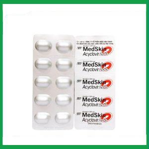 Nhà Thuốc Thành Hương - Thuốc MedSkin Acyclovir 200 điều trị các trường hợp nhiễm Herpes (5 vỉ x 10 viên) 1 Nhà Thuốc Thành Hương - Medskin Acyclovir 200mg 2