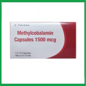 Thuốc Methylcobalamin Capsules 1500mcg Softgel điều trị bệnh lý thần kinh ngoại biên (3 vỉ x 10 viên)