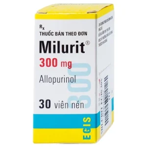 Viên nén Milurit 300mg Egis Pharma điều trị bệnh gout, phòng ngừa bệnh sỏi axit uric (30 viên)