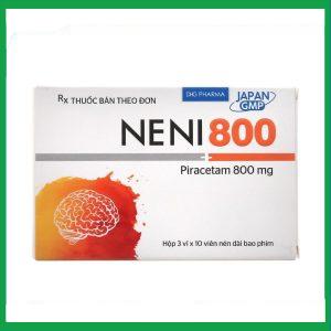 Viên nén Neni 800 điều trị triệu chứng chóng mặt, nhức đầu, mê sảng nặng (3 vỉ x 10 viên)