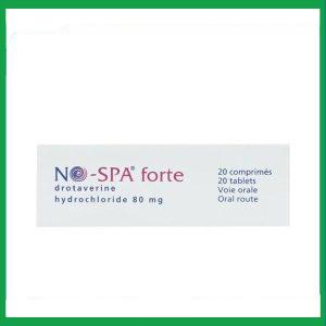 Nhà Thuốc Thành Hương - Thuốc No-Spa Forte 80mg điều trị co thắt cơ trơn, sỏi túi mật, sỏi ống mật (2 vỉ x 10 viên) 1 Nhà Thuốc Thành Hương - No spa Forte 80mg 2