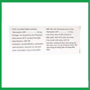 Nhà Thuốc Thành Hương - Thuốc Olavex 10 điều trị bệnh tâm thần phân liệt (3 vỉ x 10 viên) 1 Nhà Thuốc Thành Hương - Olavex 10 2