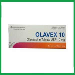 Thuốc Olavex 10 điều trị rối loạn tâm thần phân liệt, rối loạn thần kinh, loạn thần (Hộp 3 vỉ x 10 viên)