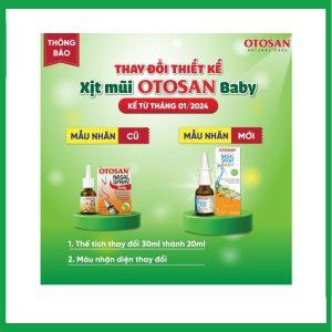 Nhà Thuốc Thành Hương - Xịt mũi Otosan Nasal Spray Baby 20ml hỗ trợ viêm mũi do virus, vi khuẩn, dị ứng 1 Nhà Thuốc Thành Hương - Otosan Nasal Spray Baby 1